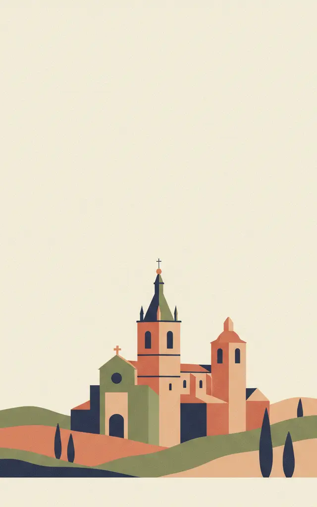 Royal Monastery of Santa María de Guadalupe — illustrated travel poster
