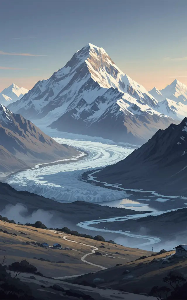 Sagarmatha National Park — illustrated travel poster