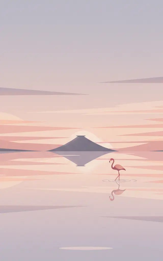 Salar de Uyuni Region — illustrated travel poster