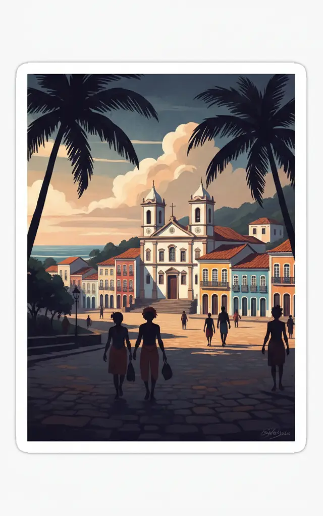 Historic Centre of Salvador de Bahia — illustrated travel poster