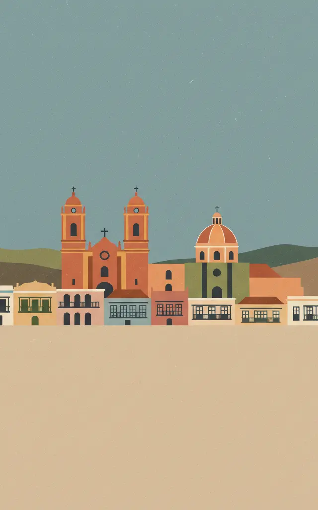 San Cristóbal de La Laguna — illustrated travel poster