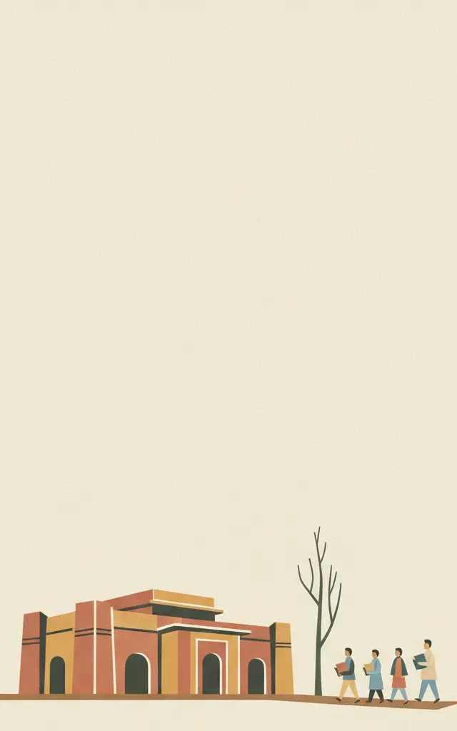 Santiniketan — illustrated travel poster