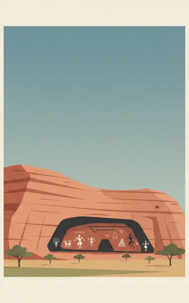 Serra da Capivara National Park — illustrated travel poster