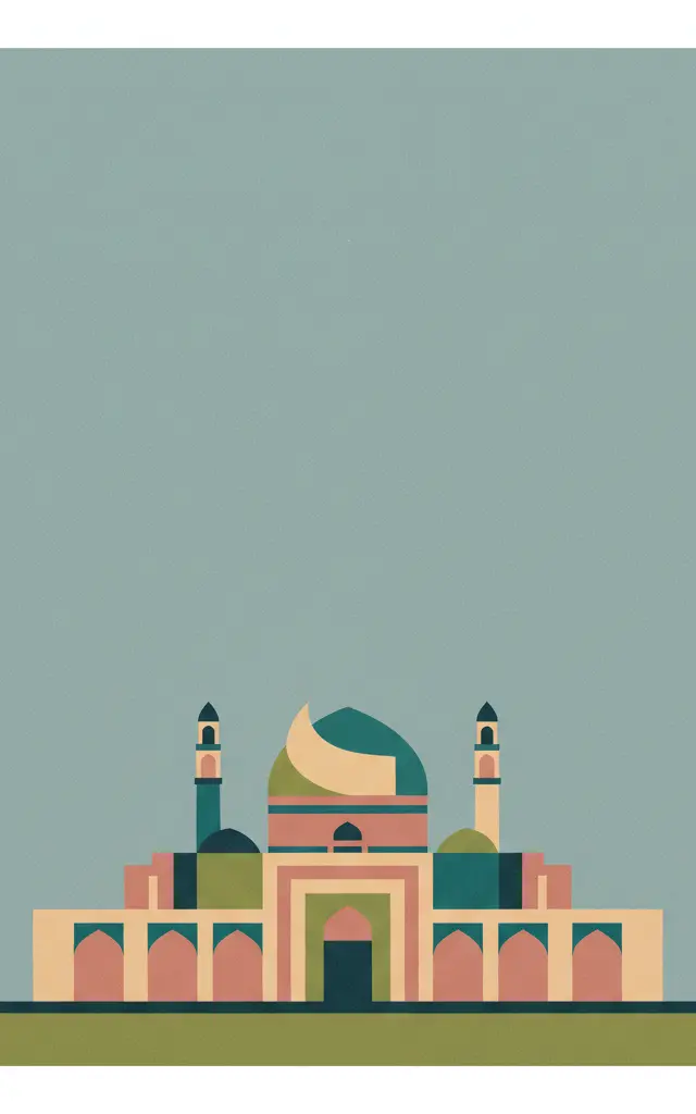 Sheikh Safi al-din Khānegāh and Shrine Ensemble in Ardabil — illustrated travel poster
