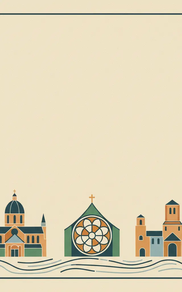 ShUM Sites of Speyer, Worms and Mainz — illustrated travel poster
