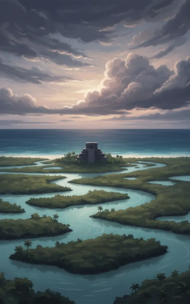 Sian Ka'an — illustrated travel poster