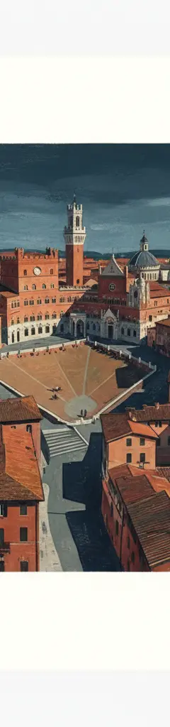 Historic Centre of Siena — illustrated travel poster