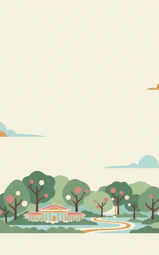 Singapore Botanic Gardens — illustrated travel poster