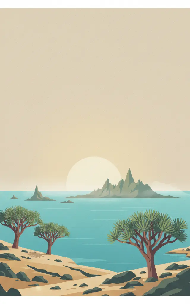 Socotra Archipelago — illustrated travel poster