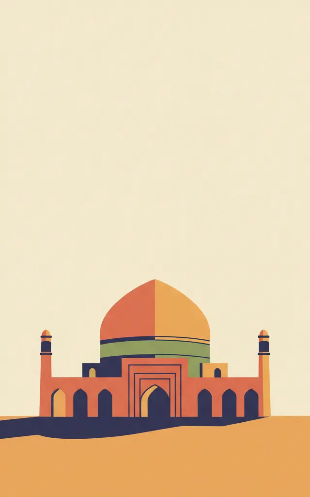 Soltaniyeh — illustrated travel poster