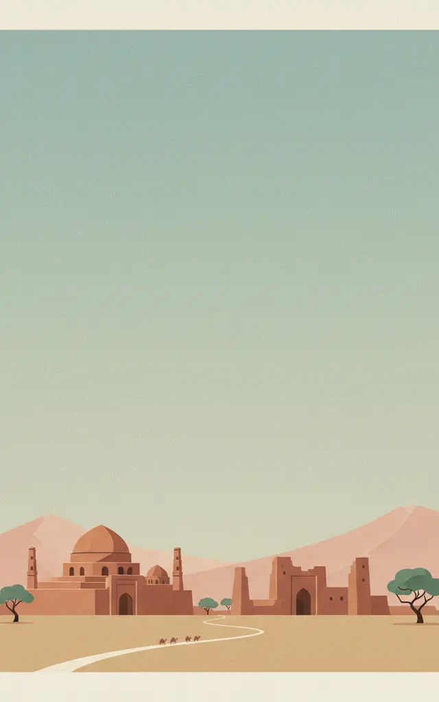 State Historical and Cultural Park “Ancient Merv” — illustrated travel poster