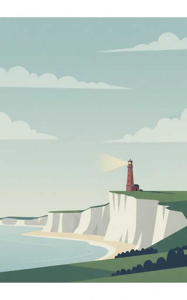 Stevns Klint — illustrated travel poster