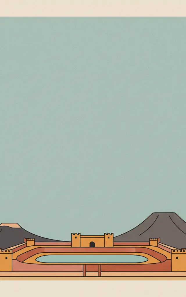 Takht-e Soleyman — illustrated travel poster