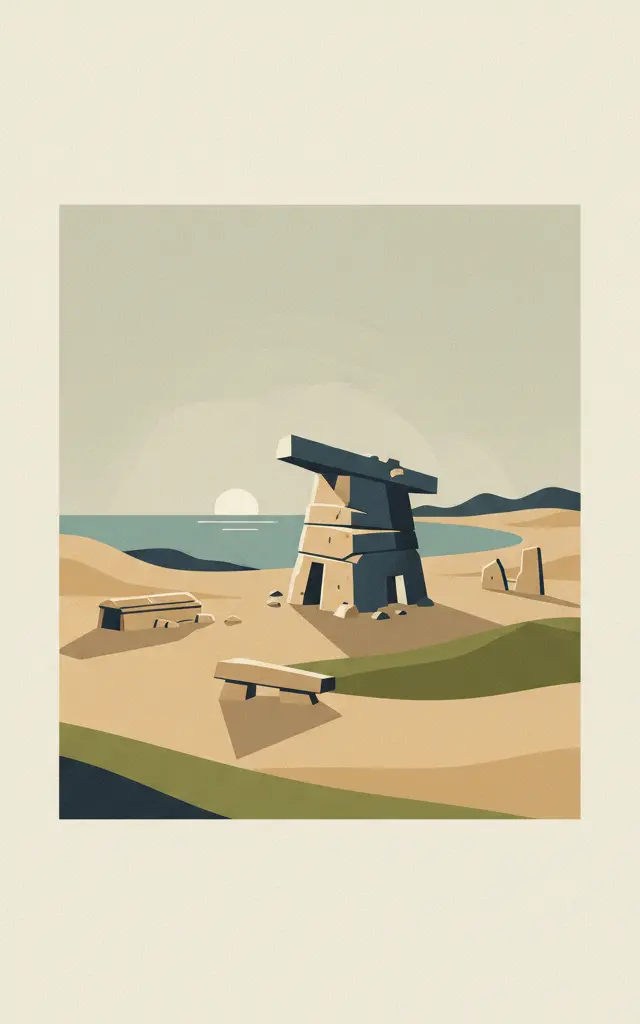 Talayotic Menorca — illustrated travel poster