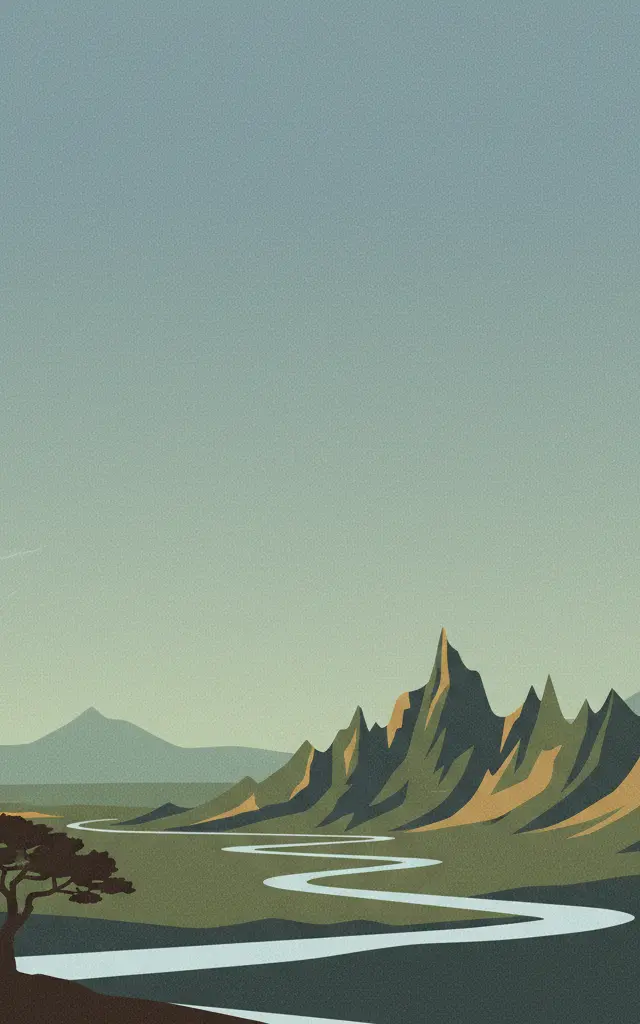 Tasmanian Wilderness — illustrated travel poster