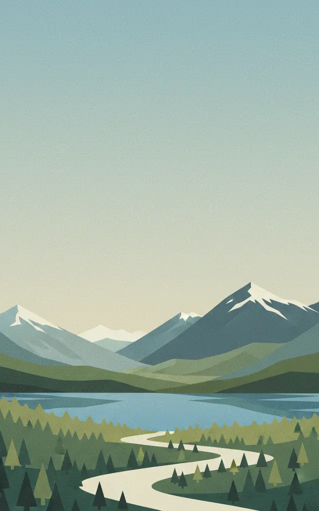 Te Wahipounamu – South West New Zealand — illustrated travel poster