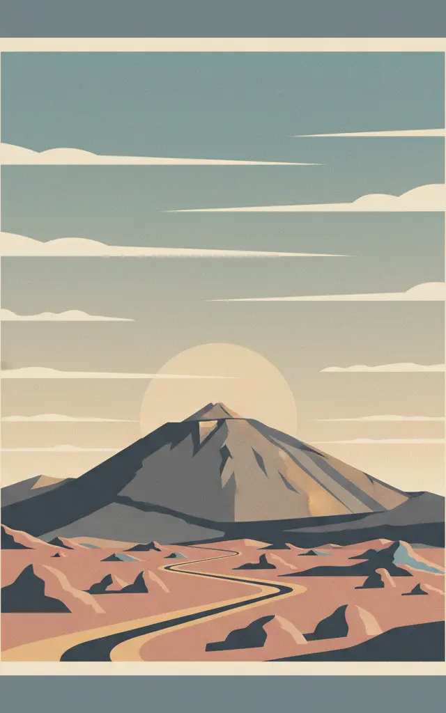 Teide National Park — illustrated travel poster