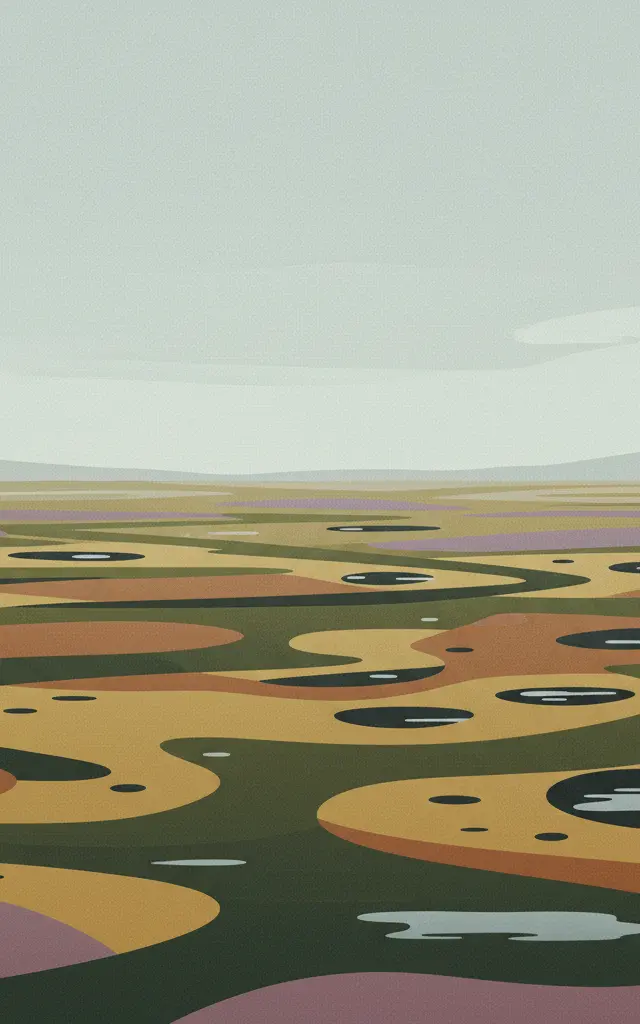 The Flow Country — illustrated travel poster
