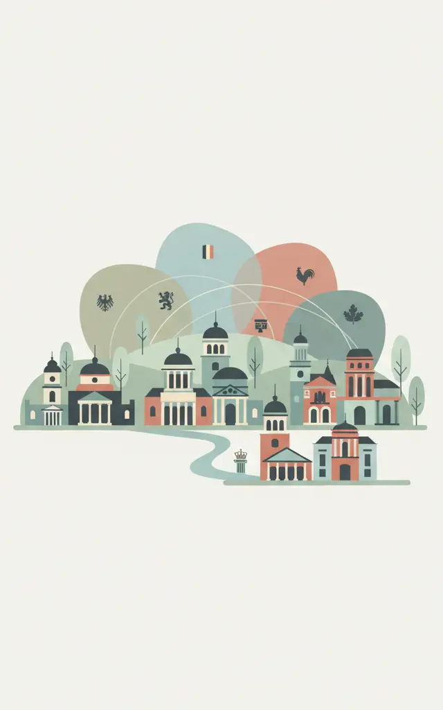 The Great Spa Towns of Europe — illustrated travel poster