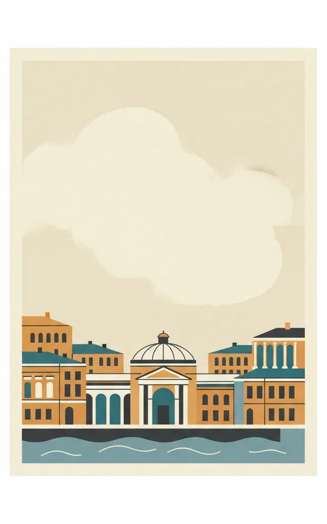 The Historic Centre of Odesa — illustrated travel poster