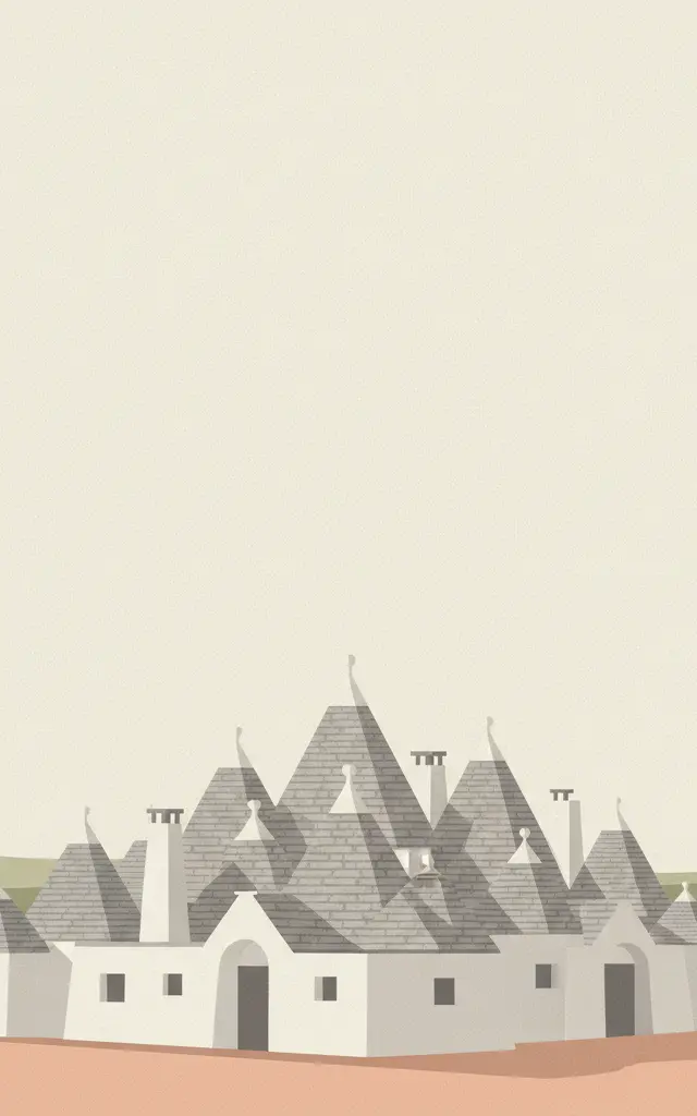 The <I>Trulli</I> of Alberobello — illustrated travel poster