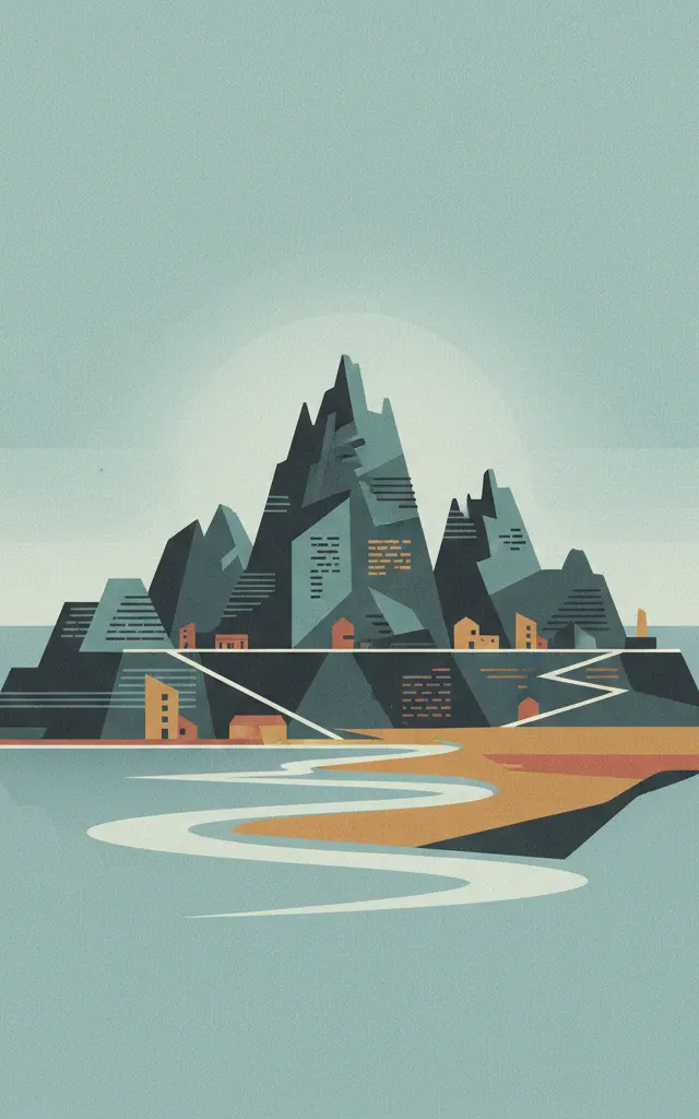 The Slate Landscape of Northwest Wales — illustrated travel poster