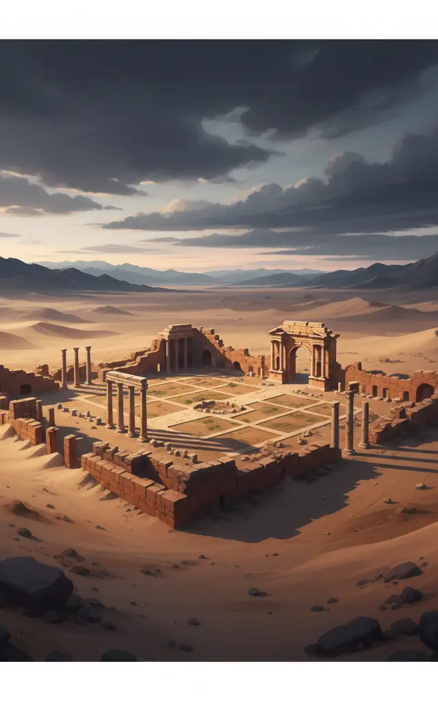 Timgad — illustrated travel poster