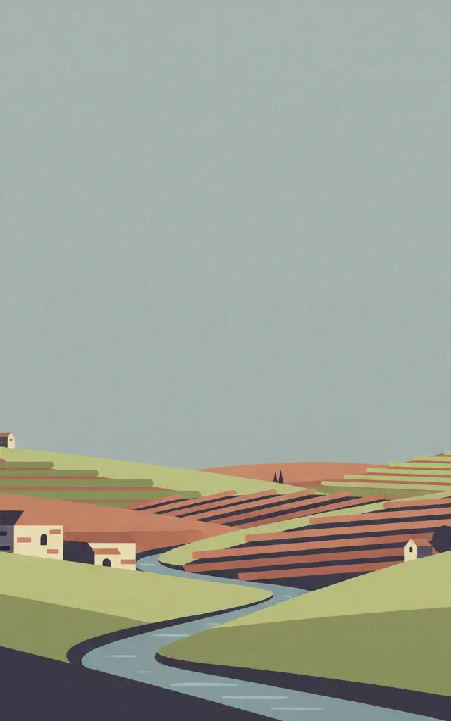 Tokaj Wine Region Historic Cultural Landscape — illustrated travel poster
