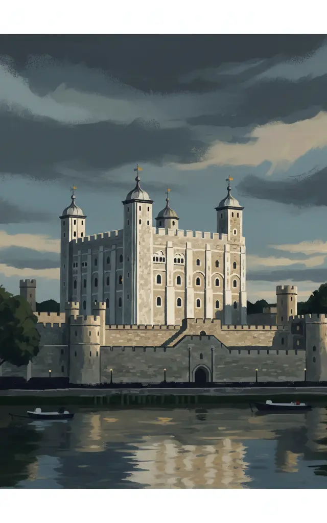 Tower of London — illustrated travel poster