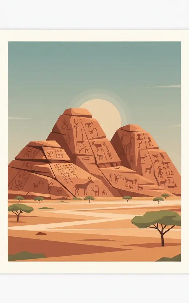 Tsodilo — illustrated travel poster