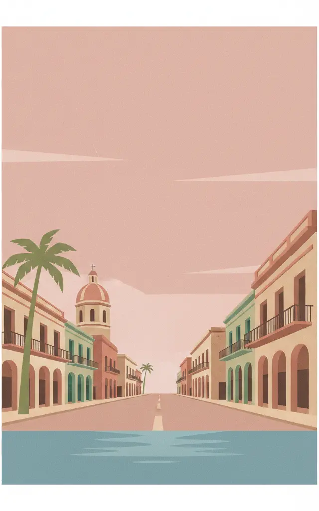 Urban Historic Centre of Cienfuegos — illustrated travel poster