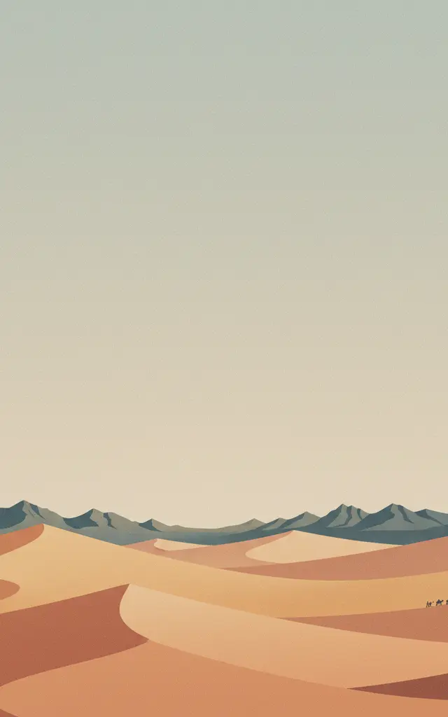 ‘Uruq Bani Ma’arid — illustrated travel poster