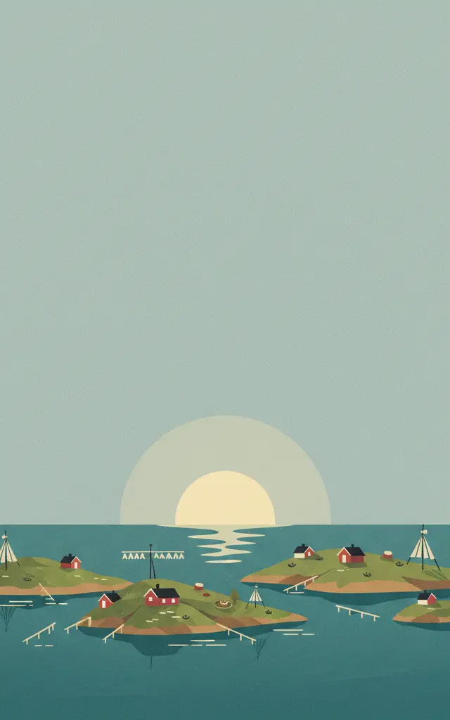 Vegaøyan – The Vega Archipelago — illustrated travel poster