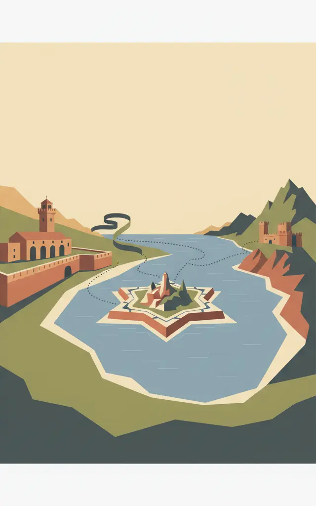 Venetian Works of Defence between the 16th and 17th Centuries: Stato da Terra – Western Stato da Mar — illustrated travel poster