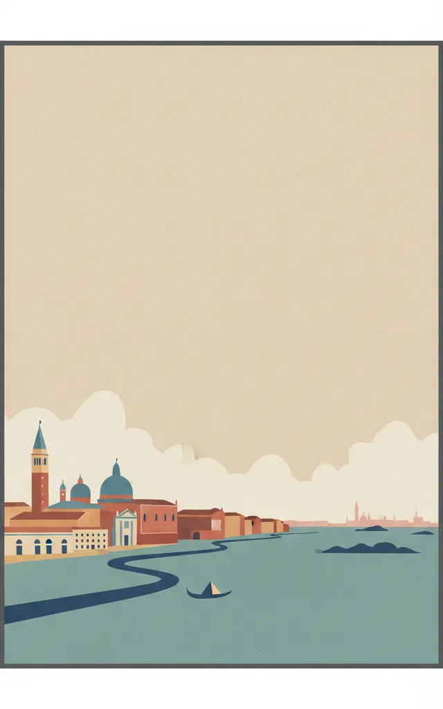 Venice and its Lagoon — illustrated travel poster