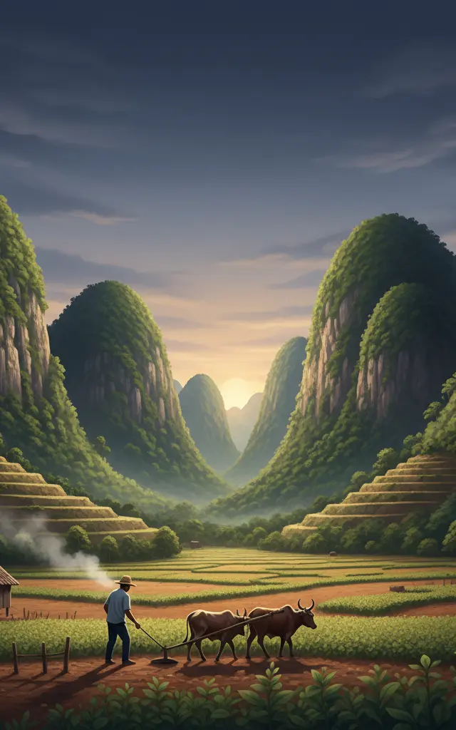 Viñales Valley — illustrated travel poster