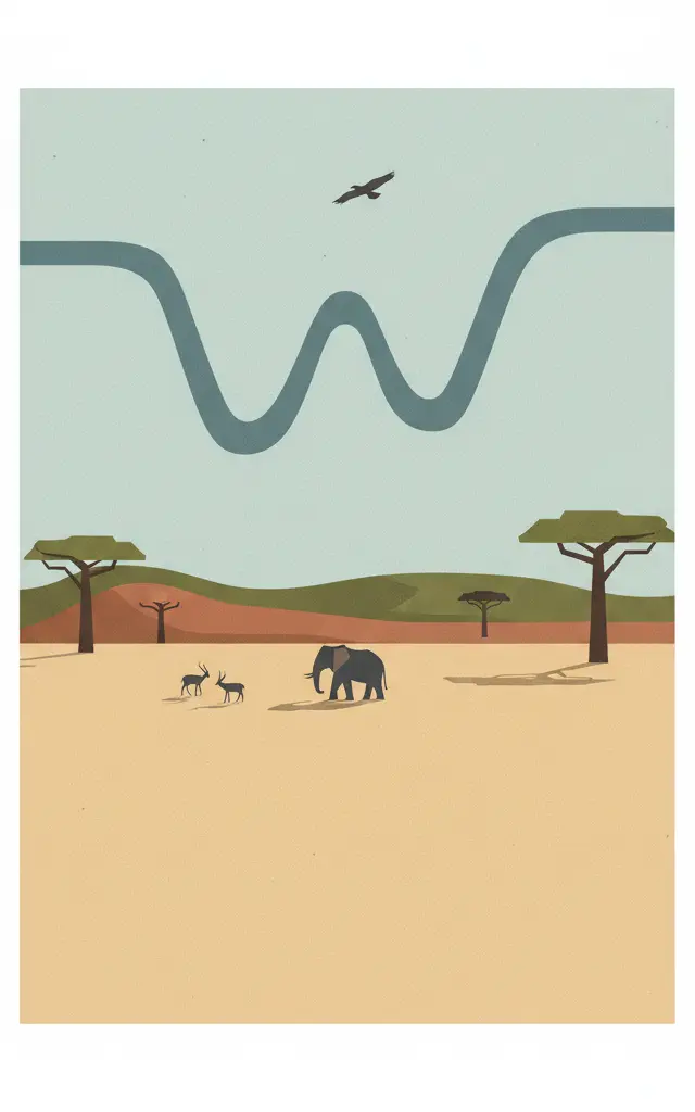 W-Arly-Pendjari Complex — illustrated travel poster