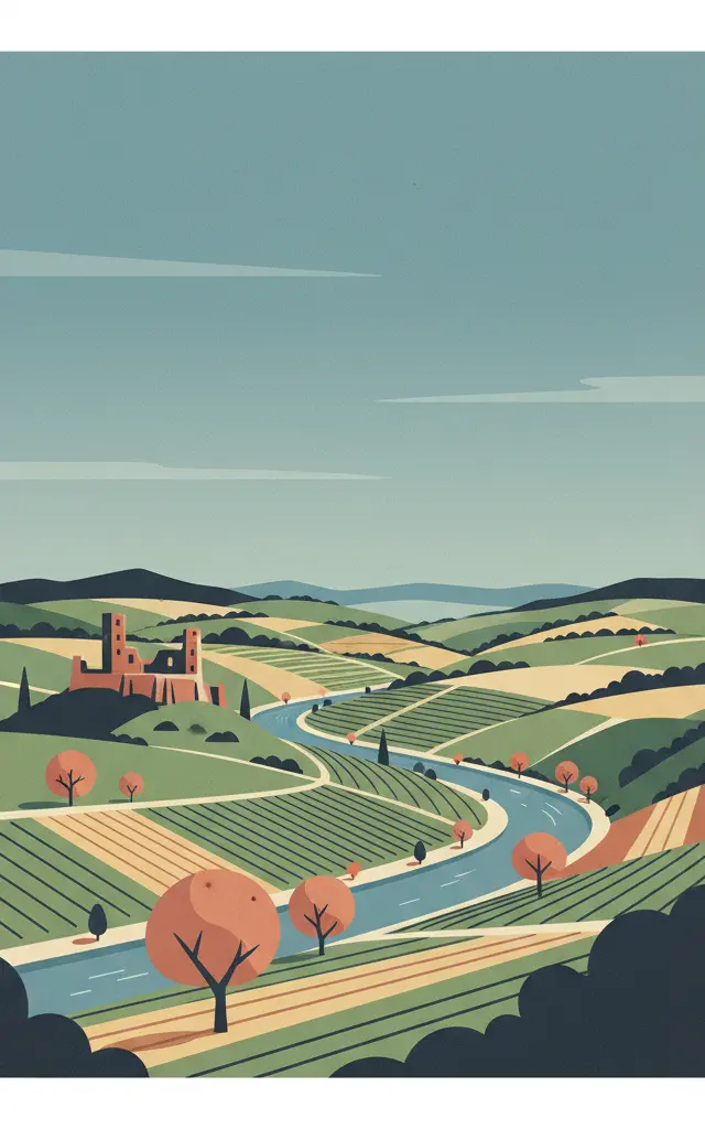 Wachau Cultural Landscape — illustrated travel poster