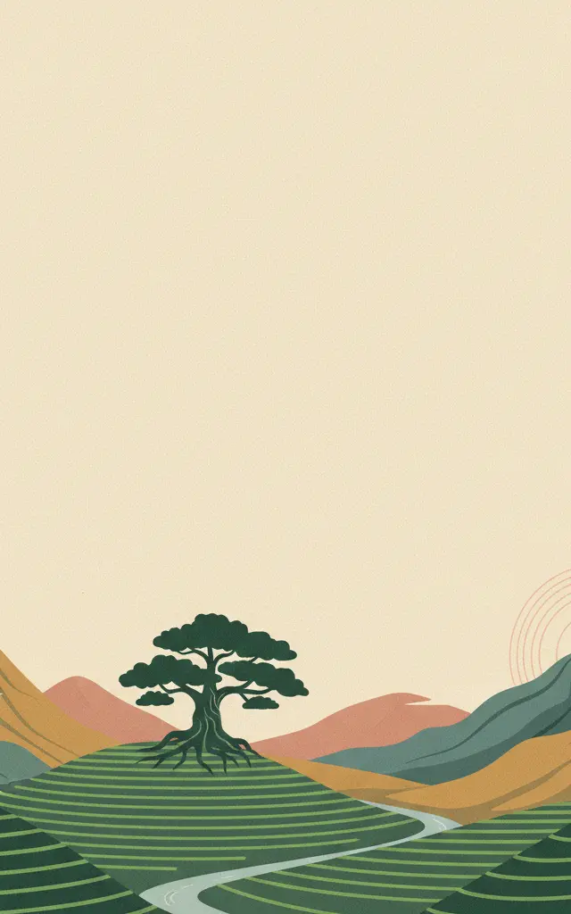 Western Ghats — illustrated travel poster