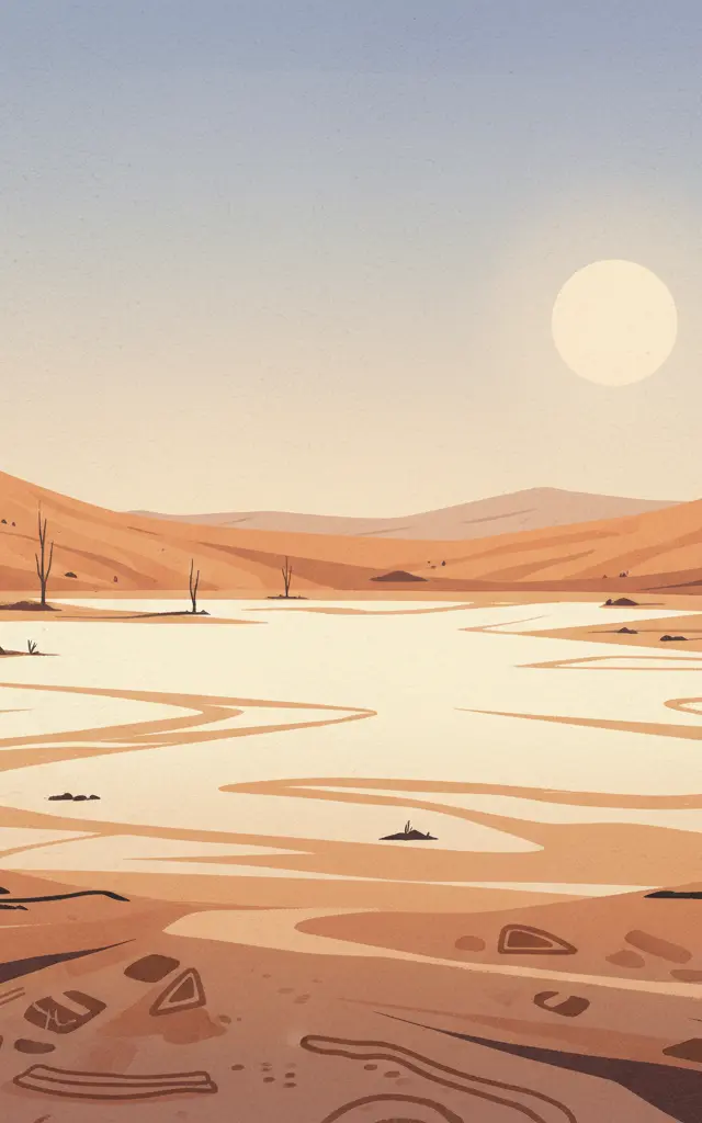 Willandra Lakes Region — illustrated travel poster