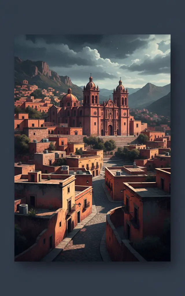 Historic Centre of Zacatecas — illustrated travel poster